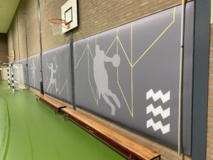 Pulastic Soundwall akoestische dempende wandbekleding voor sportaccommodaties