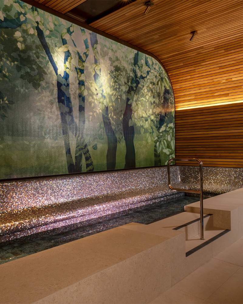 Pool Sound Wall akoestiesche wandbekleding. Verbetering akoestiek bij Sweet Lake Wellness